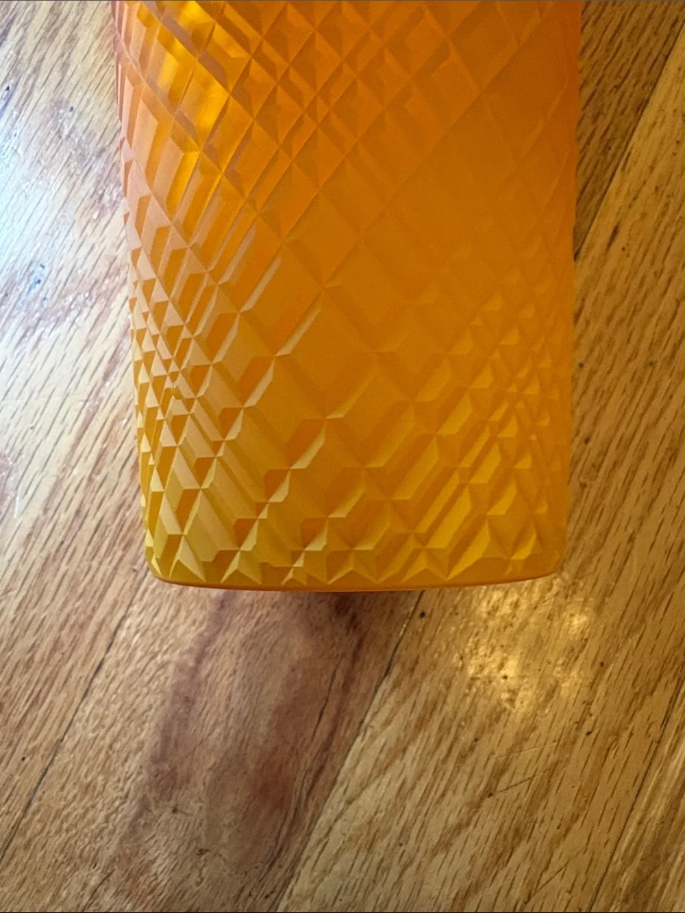 Starbucks Orange Ombre Textured Cold Cup with Yellow Straw